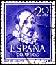 Spain 1951 Literati 20 CTS Dark Purple Edifil 1074